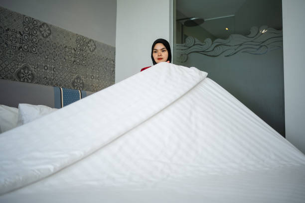 تصویر 4 از ملحفه کشدار دو نفره هتلی ضد حساسیت میکروفایبر