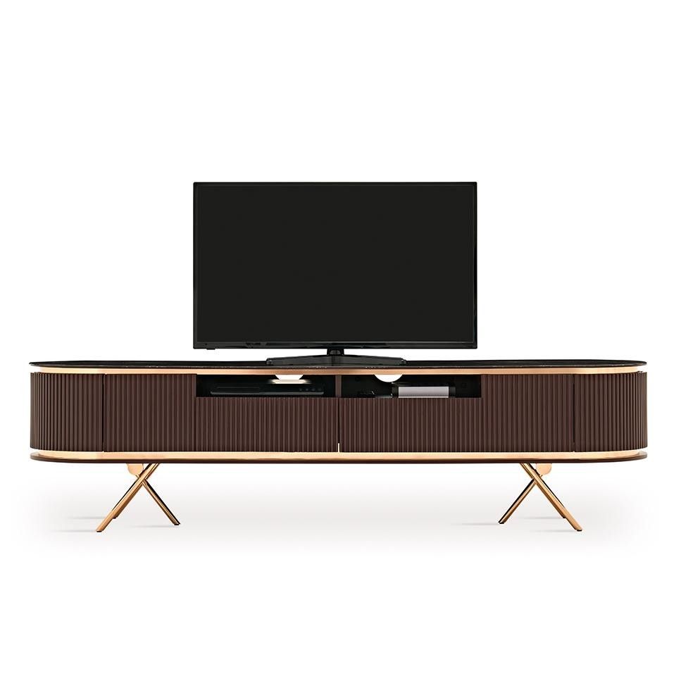 تصویر 2 از میز تلویزیون جورجینا با پایه فلزی و محکم محصولی شیک و مدرن