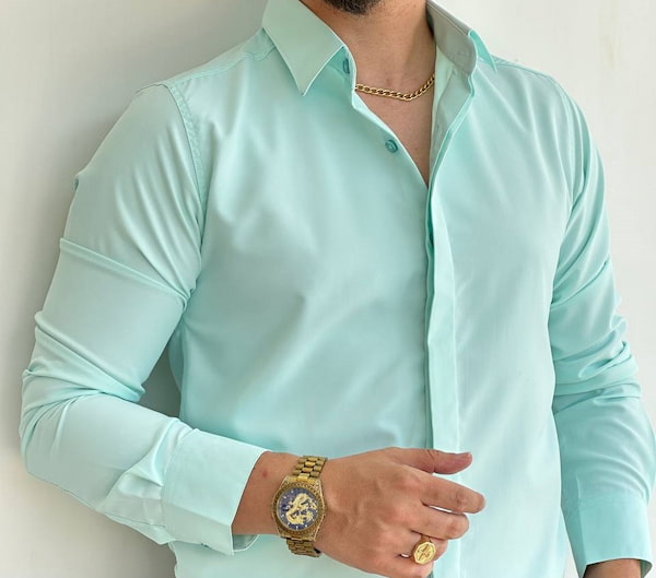 تصویر 1 از پیراهن مردانه پارچه دوشین مناسب استایل کژوال و اسپرت