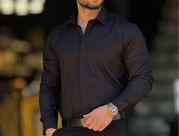 تصویر 4 از پیراهن مردانه پارچه دوشین مناسب استایل کژوال و اسپرت