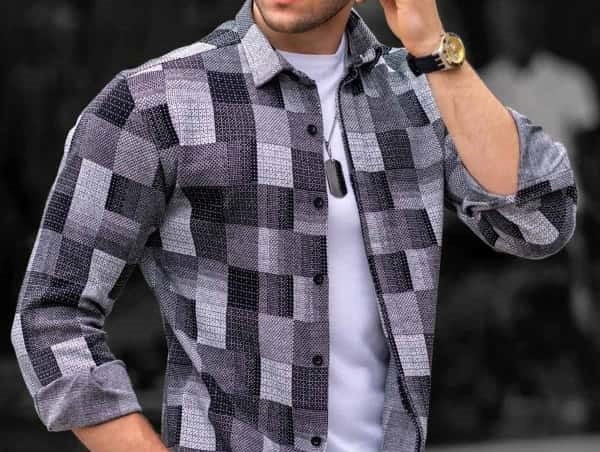 تصویر 1 از پیراهن مردانه چهار خونه مناسب تیپ اسپرت و مدرن