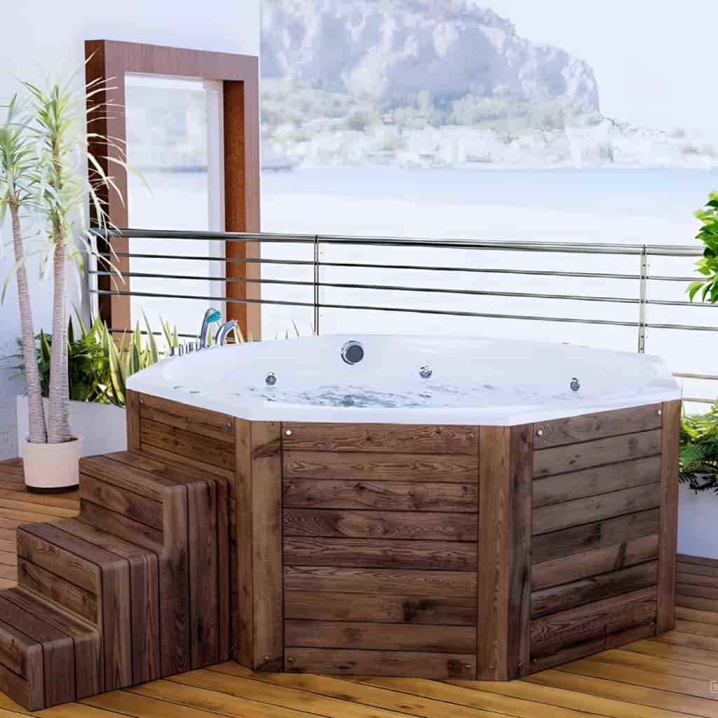 تصویر 3 از جکوزی نیو وان مجهز به سیستم جریان آرامش‌بخش آب برای محیط خانگی