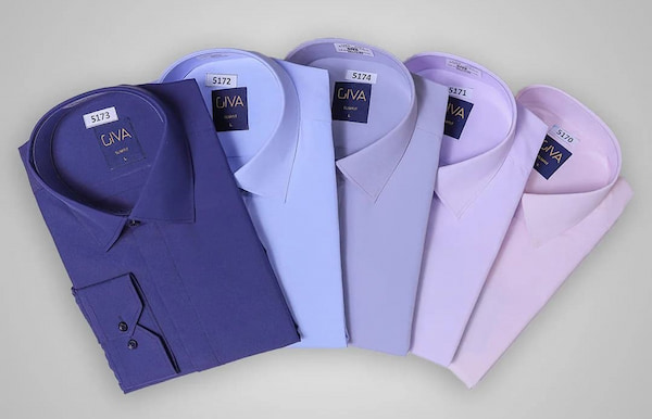 تصویر 2 از پیراهن مردانه رنگ یاسی درجه یک آستین کوتاه و آستین بلند