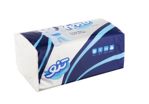 دستمال کاغذی تنو 250 برگ با ساختار چند لایه