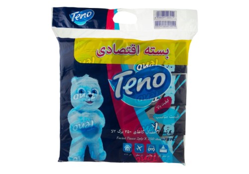 تصویر 2 از دستمال کاغذی تنو 250 برگ با ساختار چند لایه