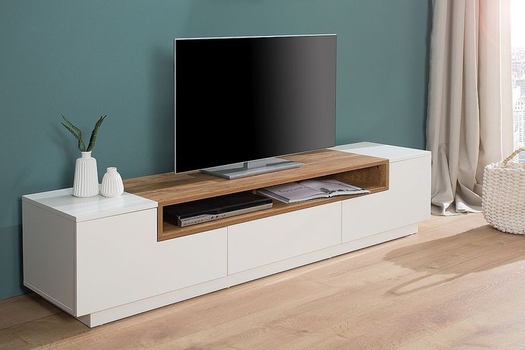 میز تلویزیون سفید امروزی و خاص با نمایی چشم گیر و هنری