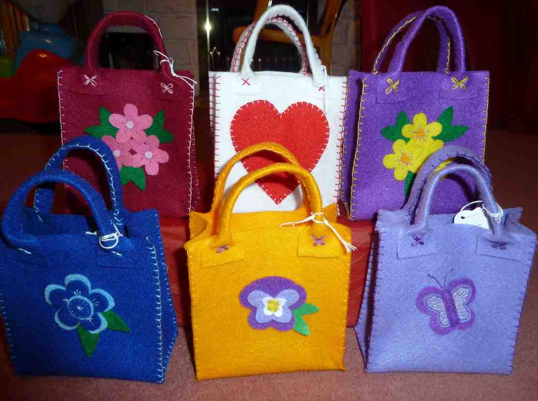 کیف نمدی بچگانه رنگارنگ و شاد با تنوع بالا و کیفیت عالی