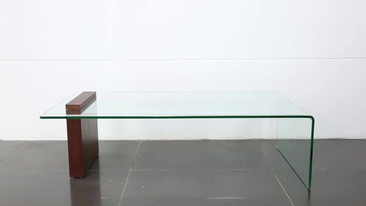 میز تلویزیون شیشه ای با گلس شفاف و مقاومت بالا