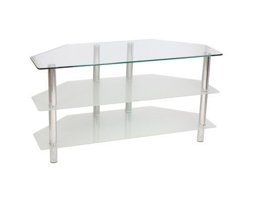 تصویر 3 از میز تلویزیون شیشه ای مقاوم و پایدار مناسب محیط های تجاری و حرفه ای