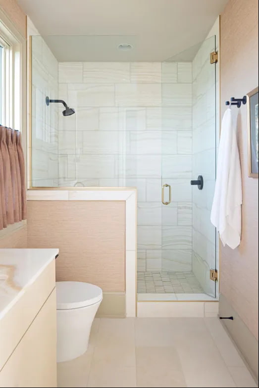 تصویر 1 از کاشی حمام مینیمال با طرح مات