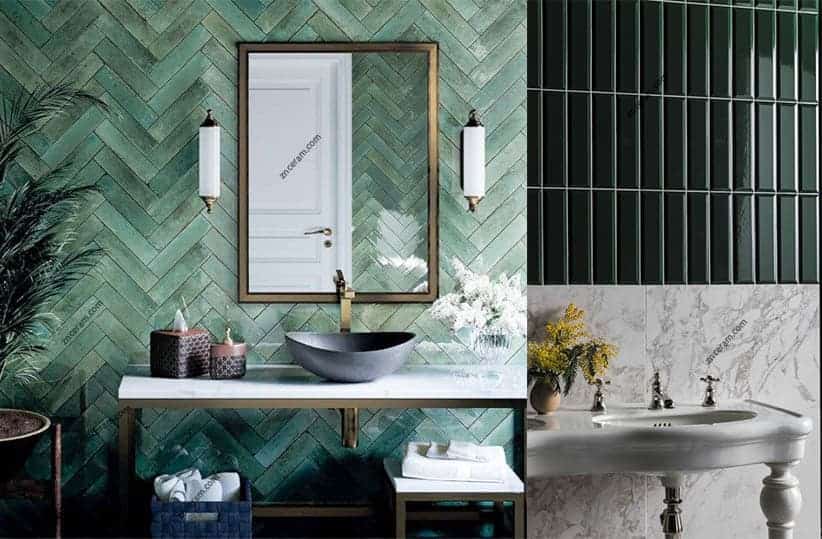 تصویر 2 از کاشی حمام کلاسیک با بافت ظریف