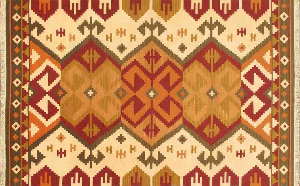 تصویر 4 از گلیم دست بافت طرح سنتی مناسب دکوراسیون خانه های اصیل