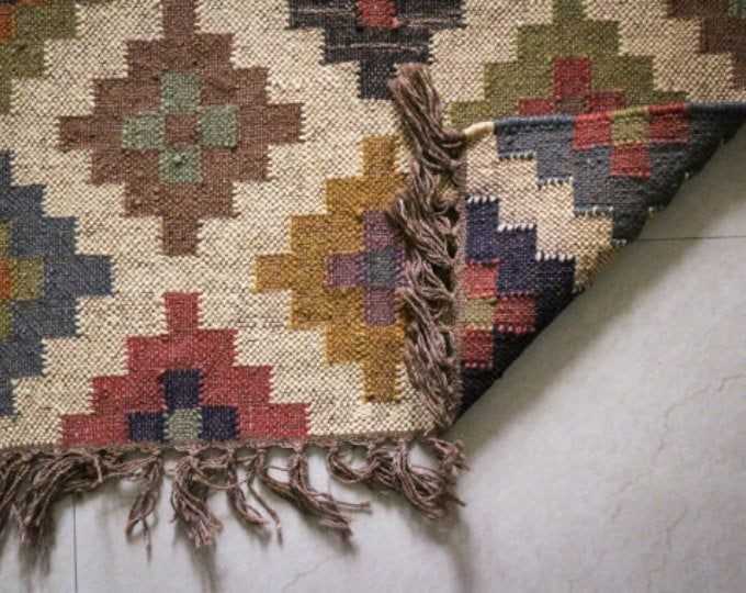 تصویر 4 از گلیم دست بافت رنگارنگ ویژه اتاق نشیمن های شیک