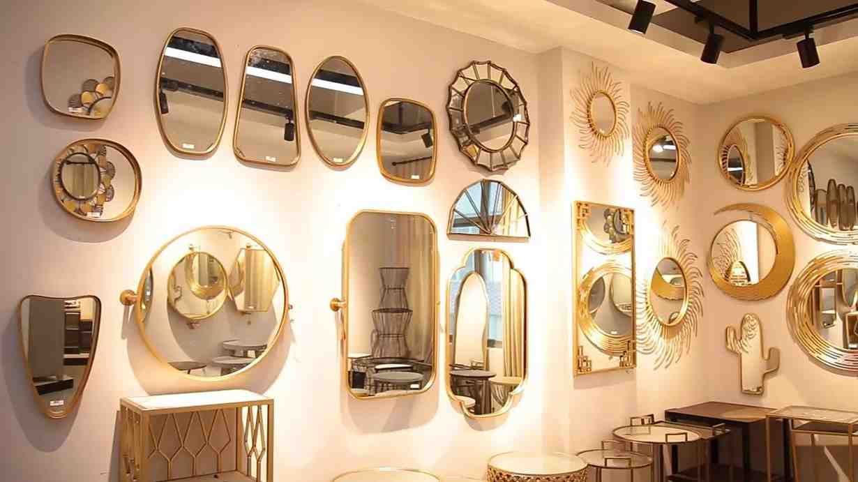 آینه دکوراتیو چندتایی روستیک ساده و شیک برای طراحی دکوراسیون مدرن
