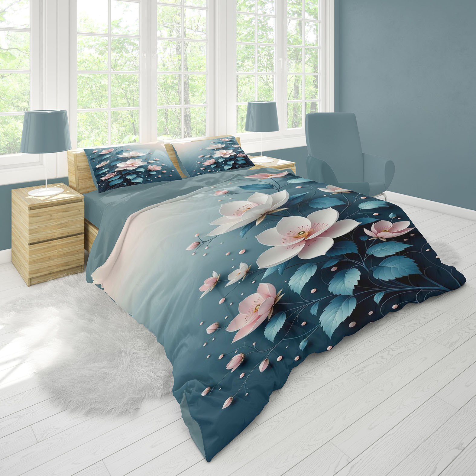 تصویر 1 از قیمت عمده و عرضه با کیفیت سرویس خواب دو نفره میکرو چاپ