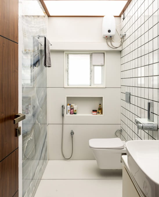 تصویر 4 از کاشی حمام کوچک بافت سنگی روشن