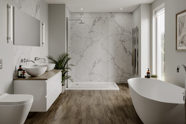 تصویر 3 از کاشی حمام فانتزی با اشکال هندسی متنوع