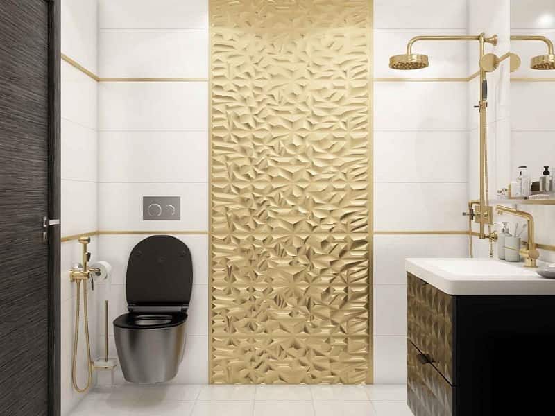 تصویر 3 از کاشی حمام زیبا با رنگ بندی ملایم و متنوع