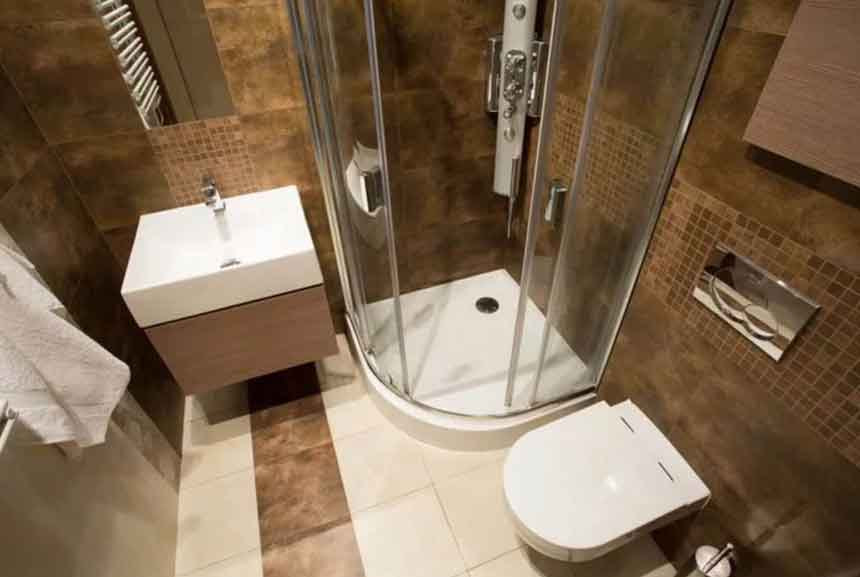 تصویر 1 از کاشی حمام زیبا با رنگ بندی ملایم و متنوع