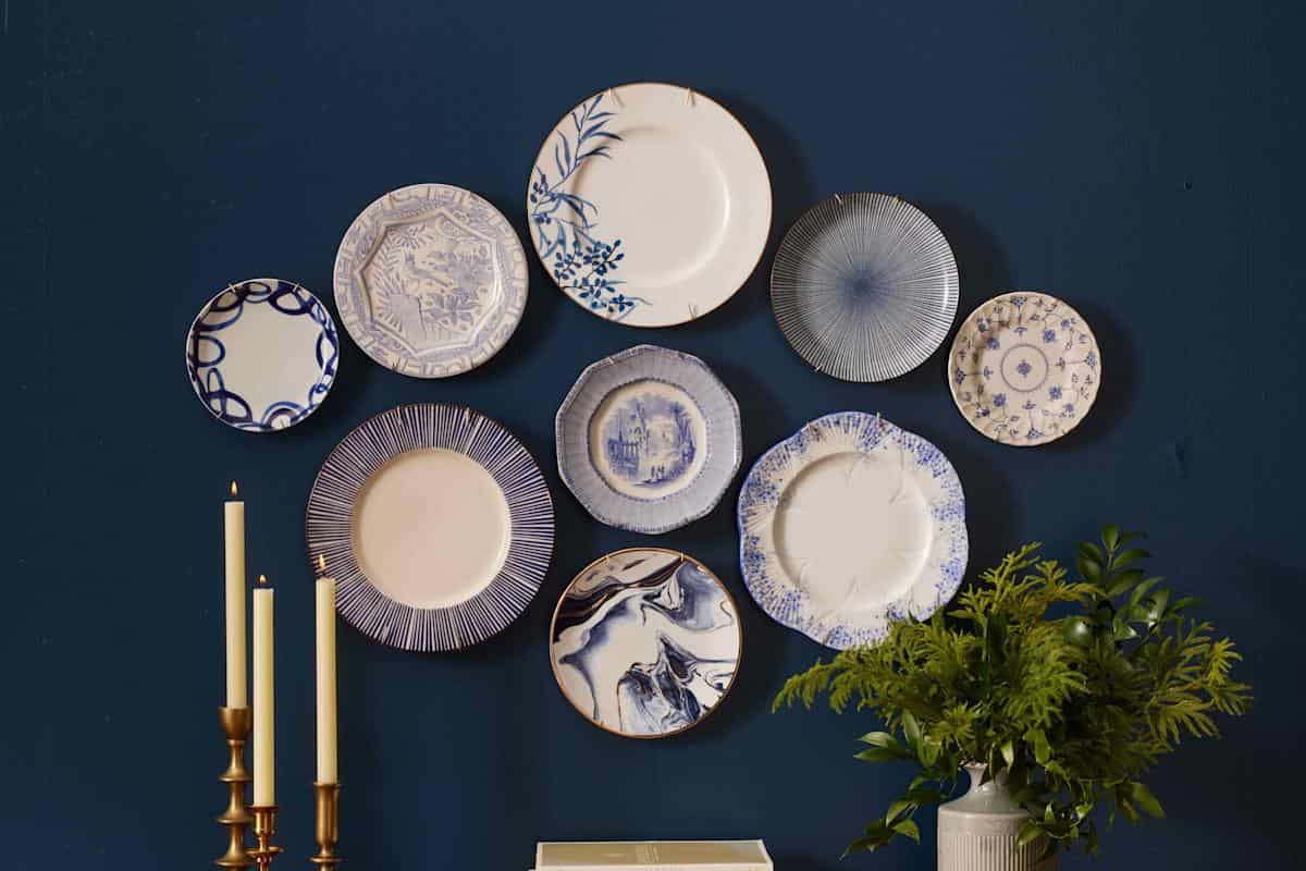 تصویر 2 از بشقاب دکوری دیواری با طرح هندسی و رنگ‌های متنوع