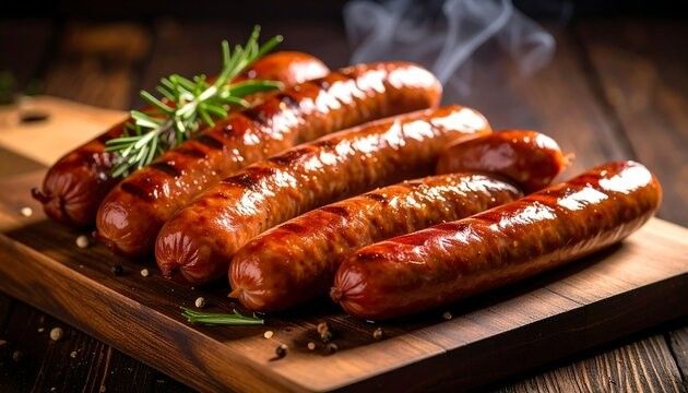 تصویر 2 از سوسیس بلغاری کلاسیک مخصوص طبخ هات داگ خیابانی با بافت ترد و دلپذیر