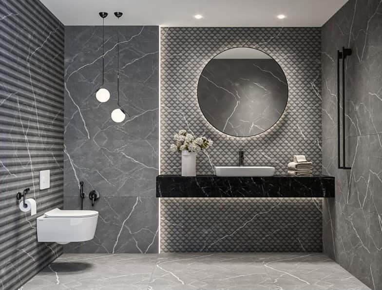 کاشی دستشویی ترند نمای شطرنجی ظریف