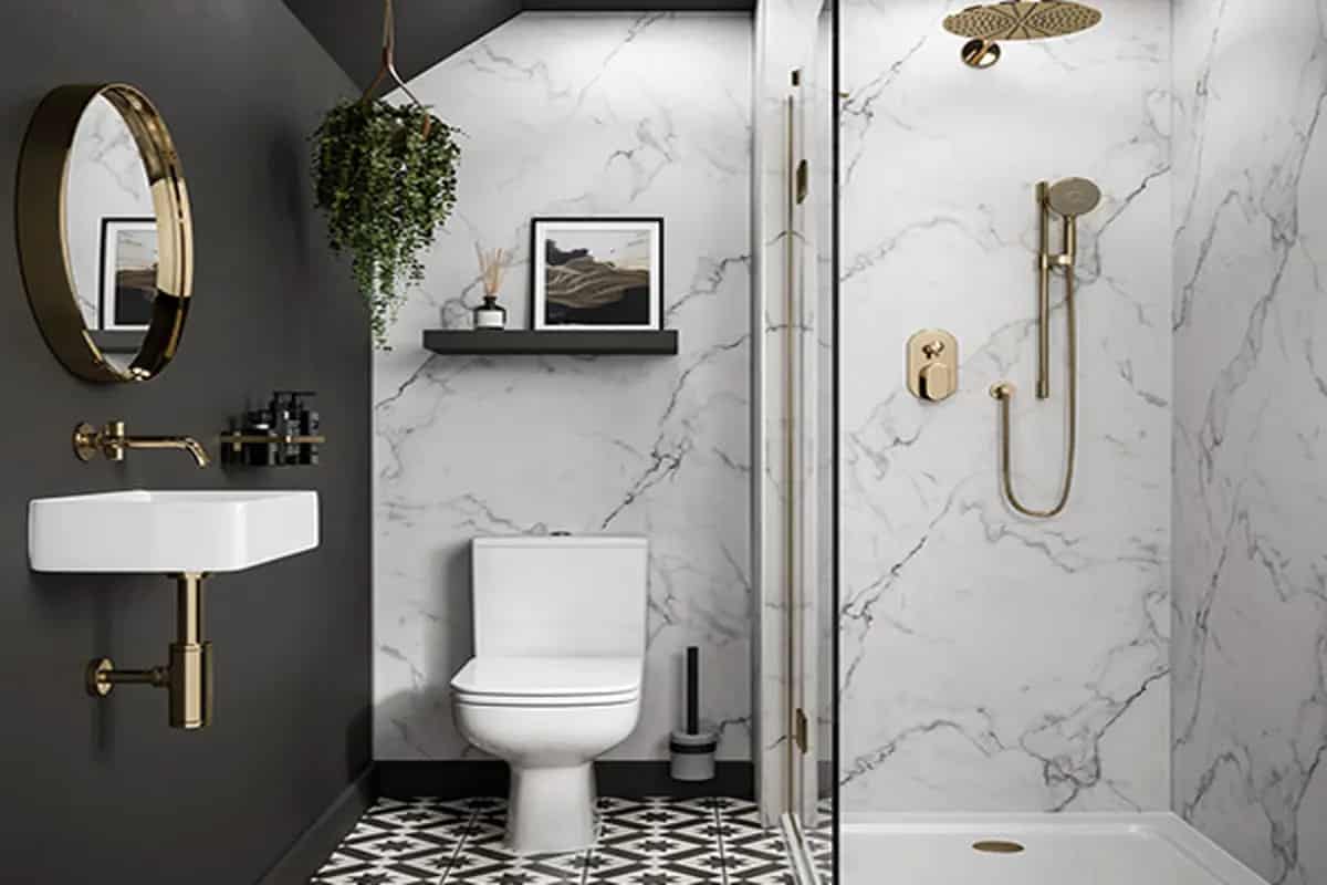 کاشی دستشویی ماربل بافت سنگ طبیعی مقاوم