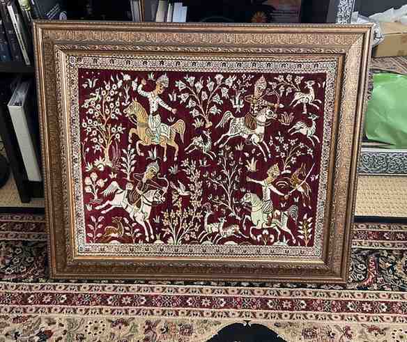 تصویر 4 از تابلو فرش سنتی و اصیل بافته شده با دست با طرح های طبیعت و مناظر زیبا