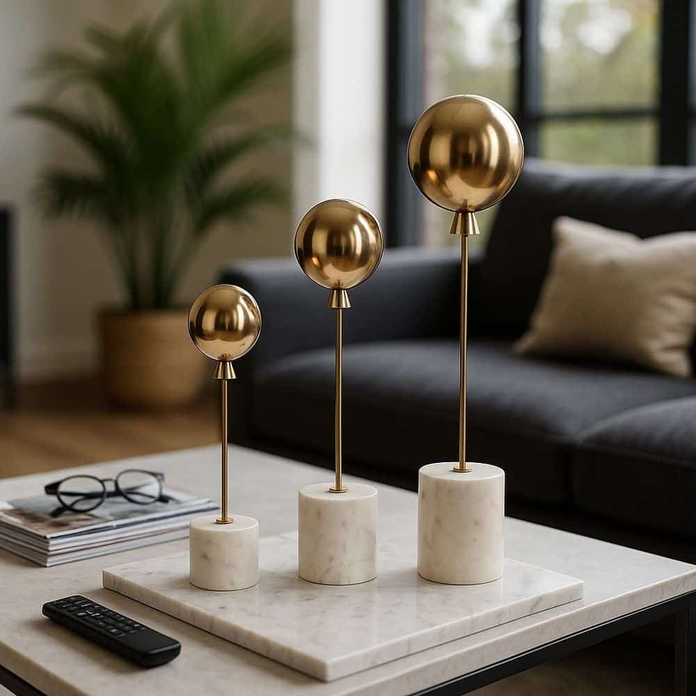 تصویر 3 از ست دکوری رومیزی با ترکیب متریال طبیعی