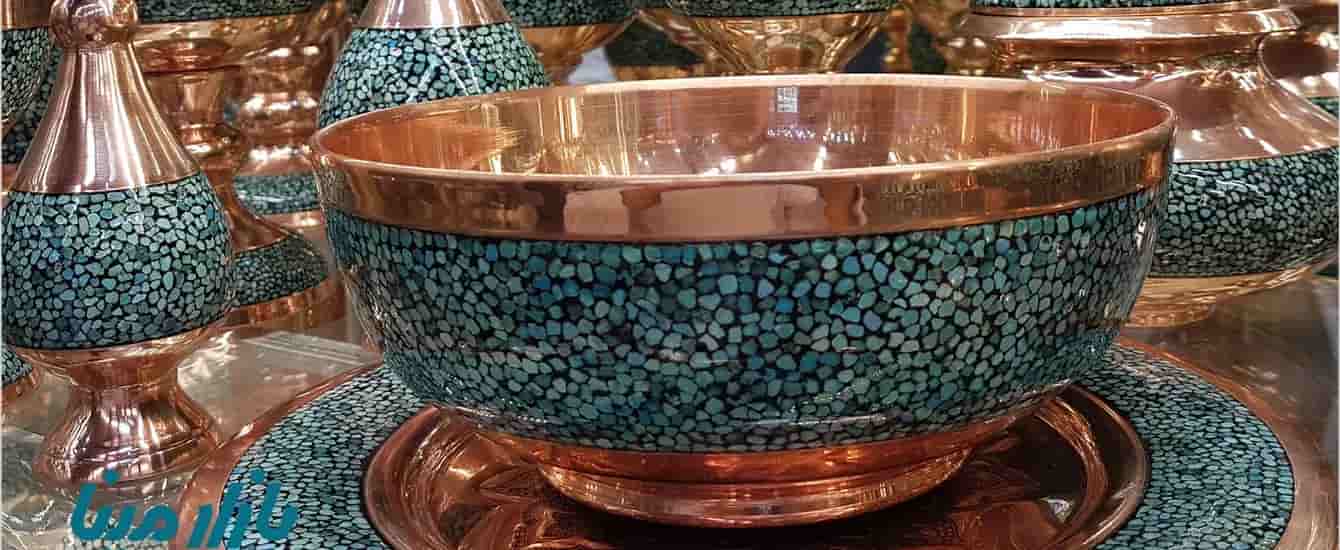 تصویر 2 از ظروف دکوری مسی چکشی مناسب ویترین