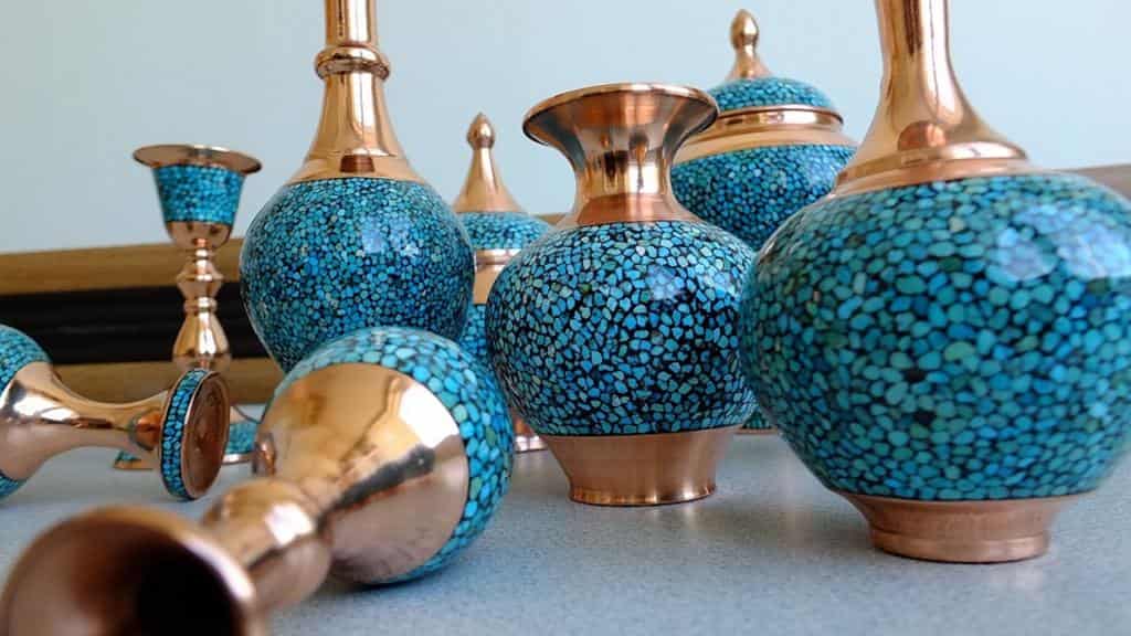 تصویر 3 از ظروف دکوری مسی چکشی مناسب ویترین