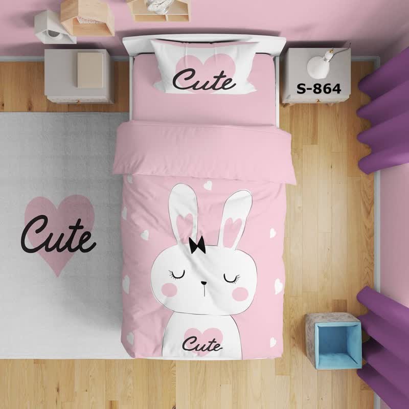 تصویر 1 از روتختی کودک با طرح‌ های کارتونی شاد و رنگ‌ های ایمن و کیفیت بالا