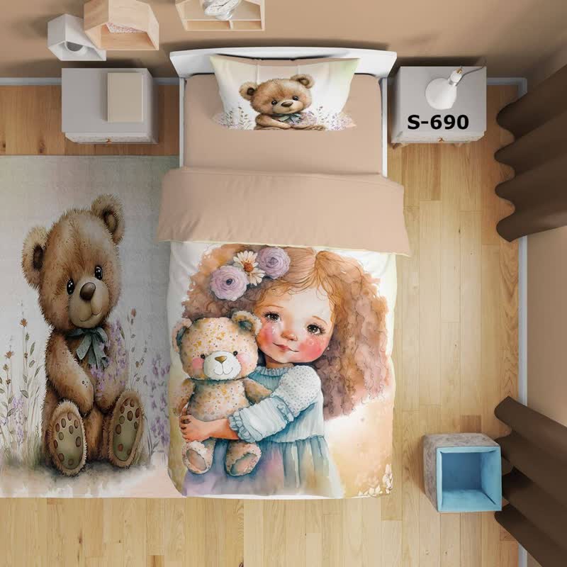 تصویر 3 از روتختی کودک با طرح‌ های کارتونی شاد و رنگ‌ های ایمن و کیفیت بالا