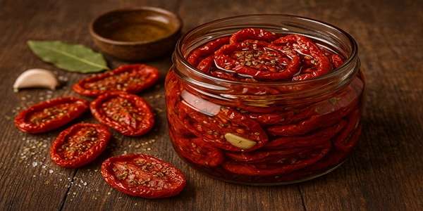 گوجه خشک با روغن زیتون مخصوص رستوران و مصرف حرفه ای