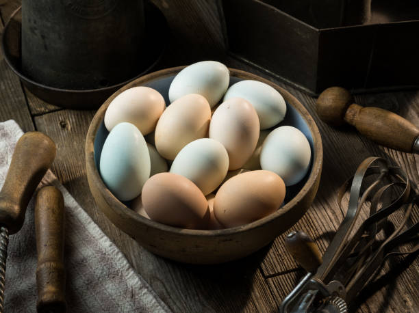 تخم مرغ تازه با کیفیت عالی برای وعده صبحانه