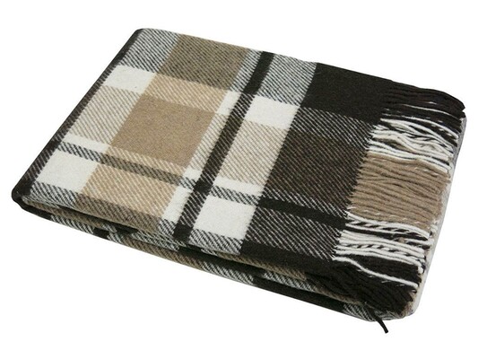 تصویر 1 از پتو چهار خونه قهوه ای مدرن مناسب دکور امروزی