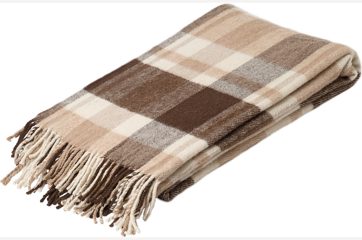 تصویر 2 از پتو چهار خونه قهوه ای مدرن مناسب دکور امروزی