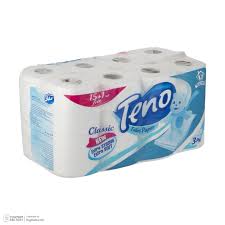 دستمال توالت تنو مدل classic بسته 12 عددی رول های بزرگ