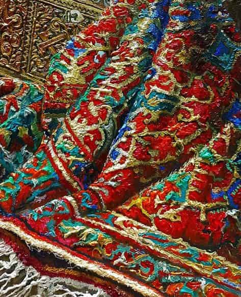 تصویر 2 از فرش ابریشم ایرانی اصیل جلوه ای بی همتا