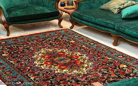 فرش ابریشم ماشینی الهام گرفته از هنر مدرن