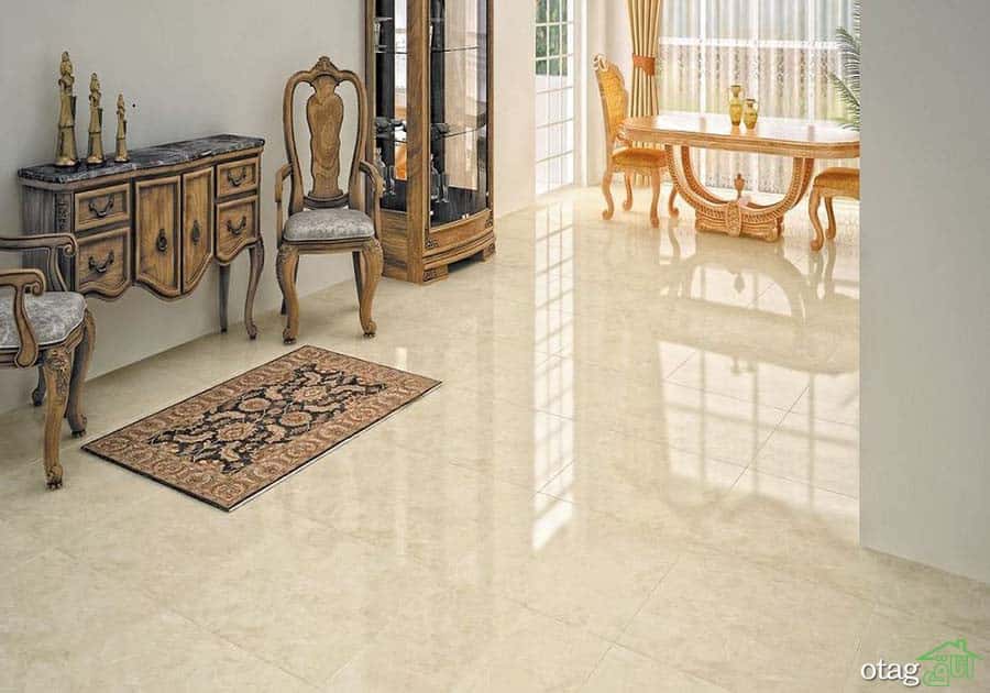 تصویر 2 از سرامیک طرح سنگ طلایی مناسب ترکیب با دکوراسیون چوبی و مدرن