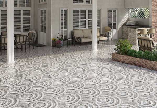 تصویر 4 از سرامیک طرح سنگ حیاط با لبه های دقیق و نصب سریع و آسان