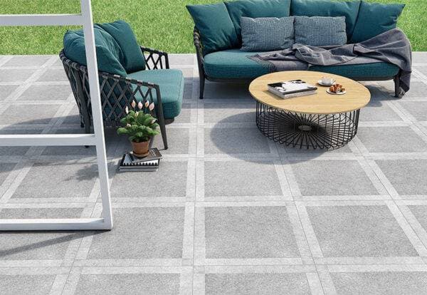 تصویر 2 از سرامیک طرح سنگ حیاط با لبه های دقیق و نصب سریع و آسان