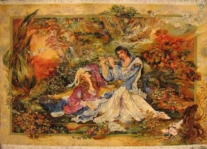 تابلو فرش سنتی با طراحی کلاسیک و ارزشمند