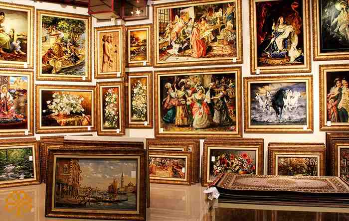 تصویر 3 از تابلو فرش رنگارنگ ظریف با مناظر تماشایی و جذاب