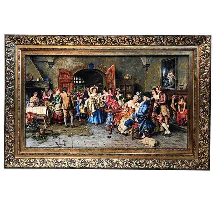 تصویر 4 از تابلو فرش درجه یک صادراتی ابریشم بافت قابل سفارش تعداد بالا