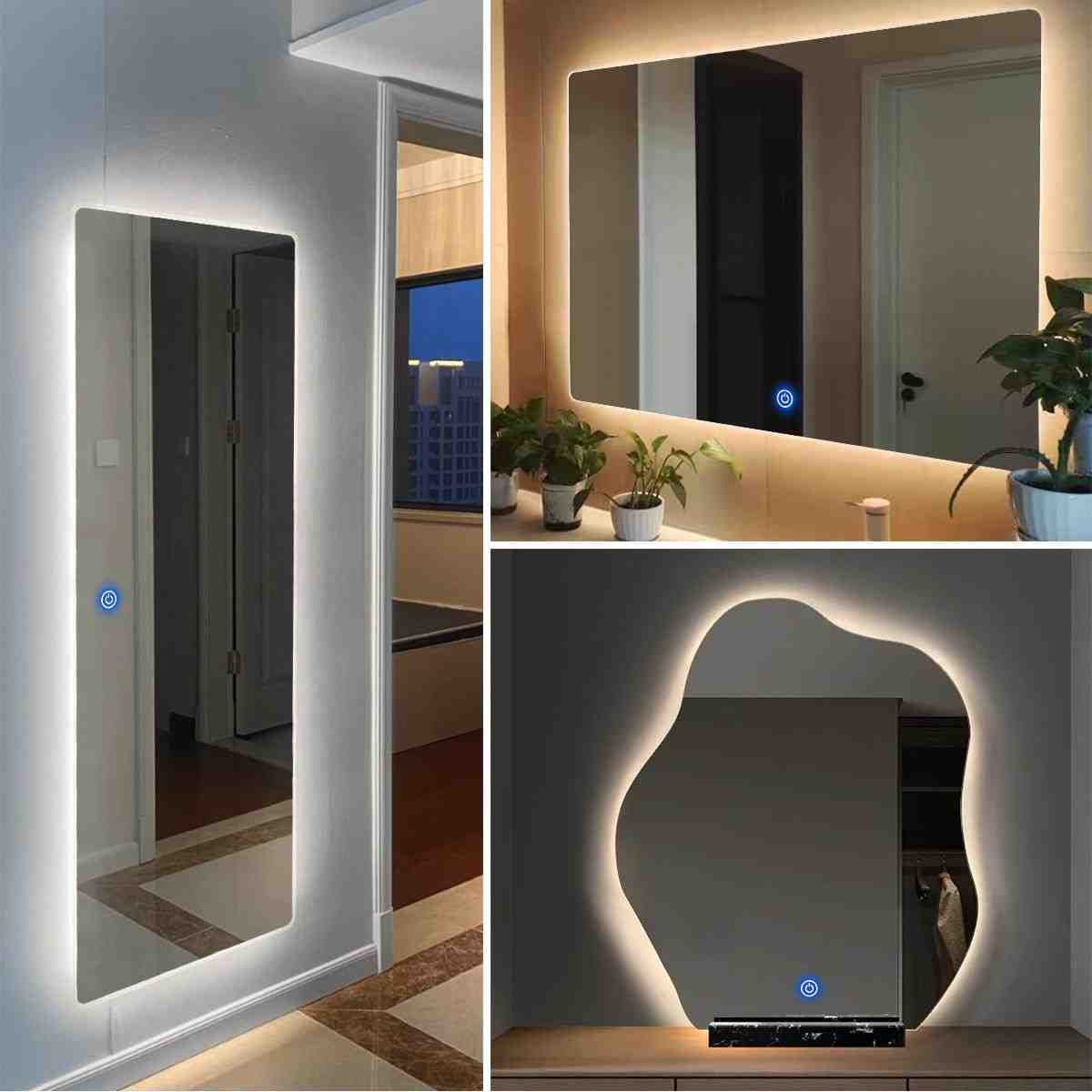تصویر 4 از آینه دکوراتیو مدرن با نور مخفی LED محیط خانه