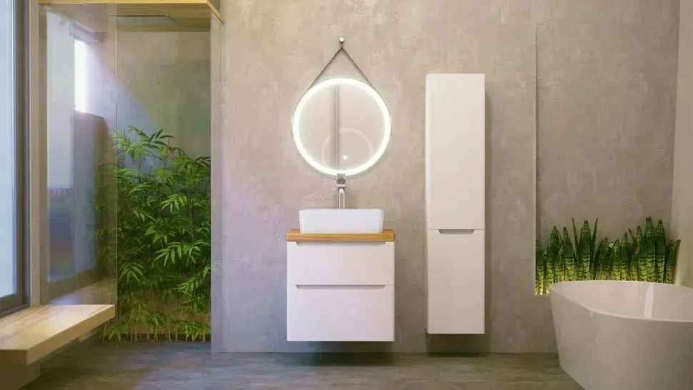 تصویر 1 از آینه دکوراتیو مدرن با نور مخفی LED محیط خانه