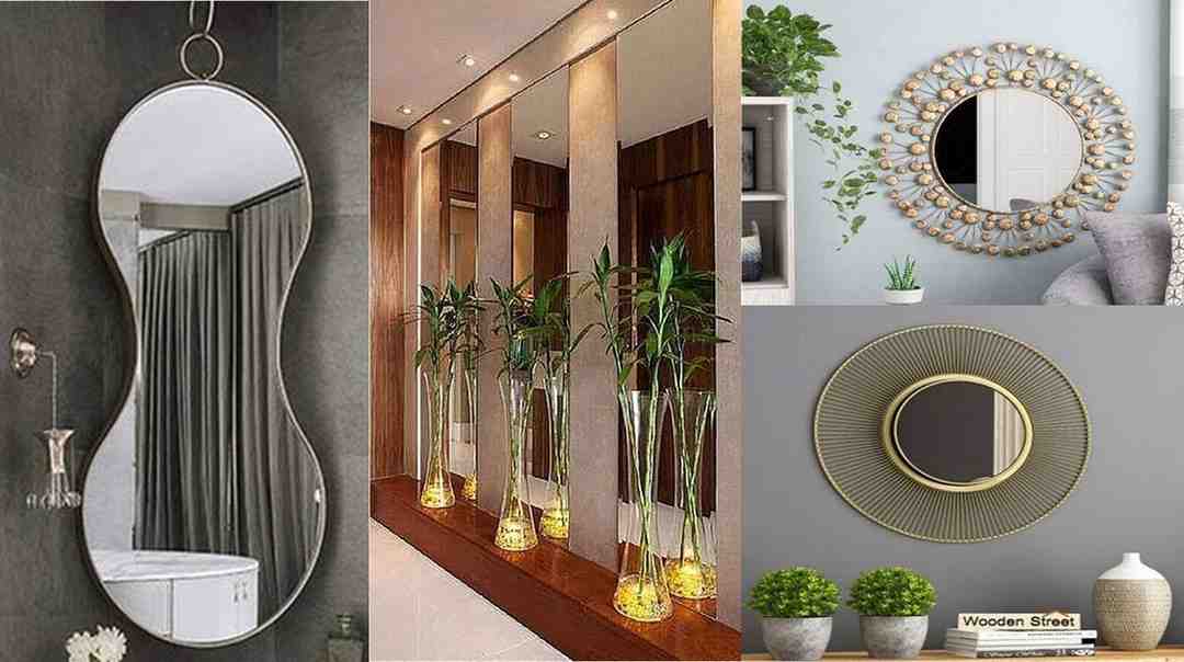 آینه دکوراتیو مدرن طراحی منحنی و ظریف برای دیوار