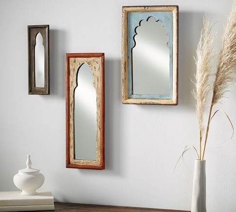 تصویر 4 از آینه دکوراتیو مدرن با قاب چوبی طبیعی دست ساز